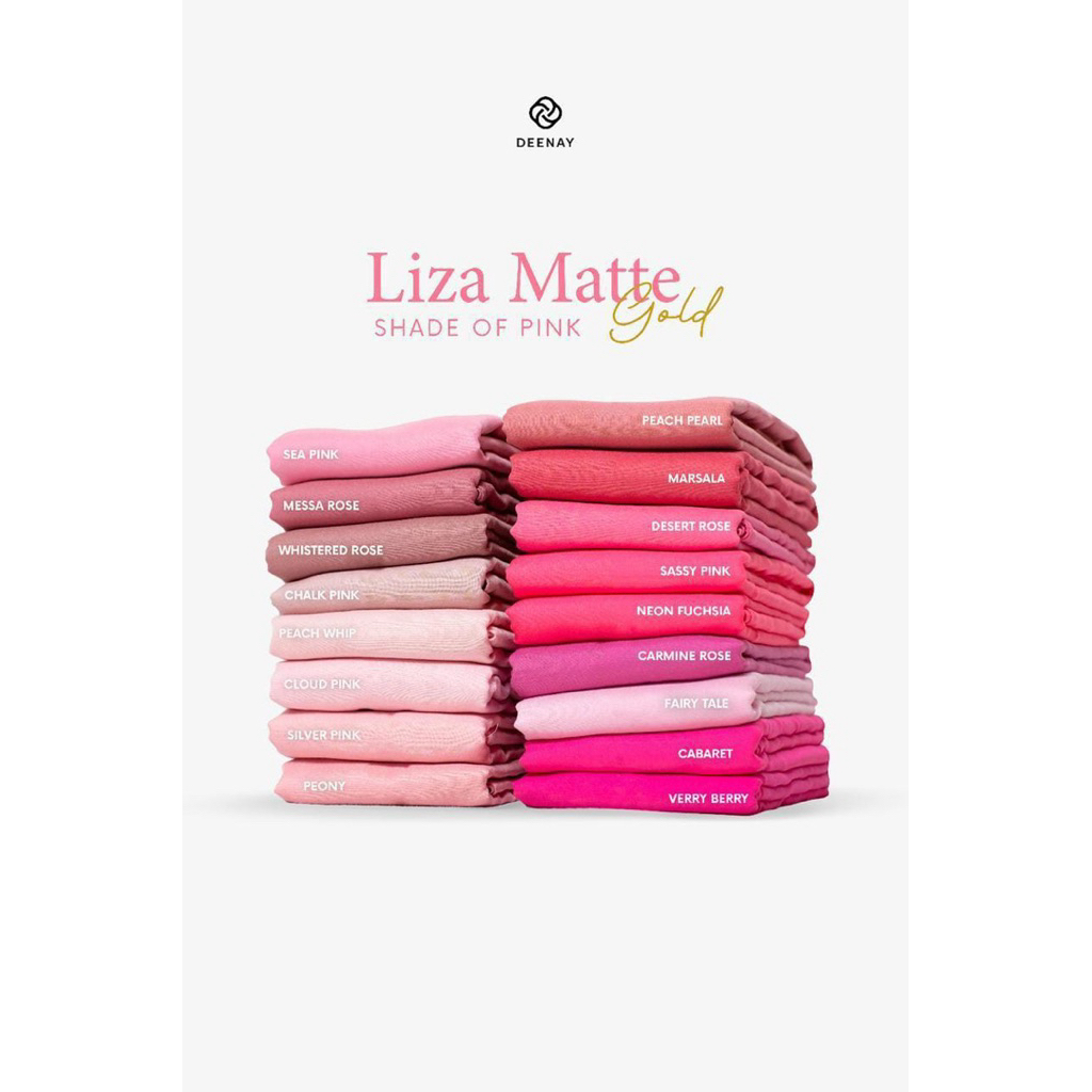 Hijab polos segiempat DEENAY LIZA SERIES PINK, UNGU