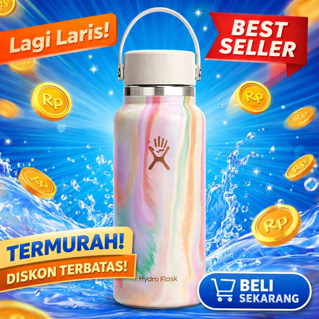 HYDRO FLASK BOTOL MINUM THERMOS 20OZ 32OZ 40OZ STAINLESS STEEL VACUUM INSULATED GRADIENT - BOTOL AIR