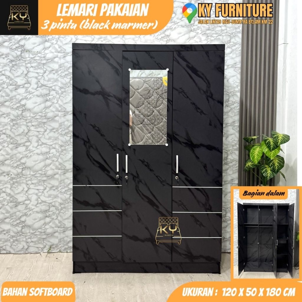 Lemari 3 Pintu Softboard