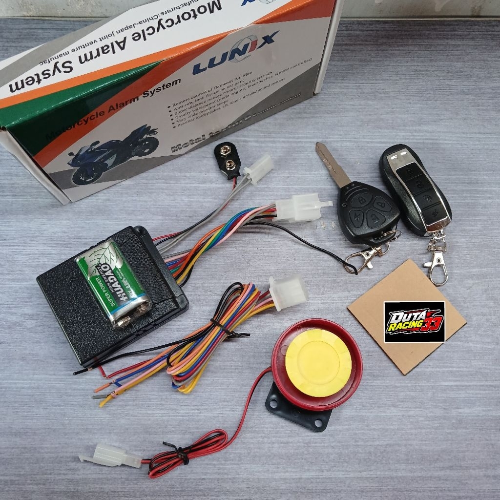 alarm motor alarm kunci double remot alarm 12V pengaman motor