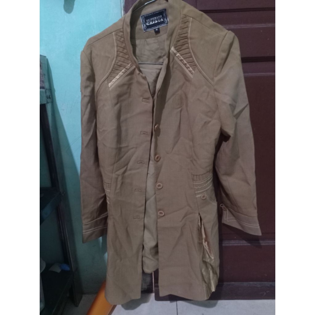 Blazer Atasan Khaki PNS Guru Wanita Preloved