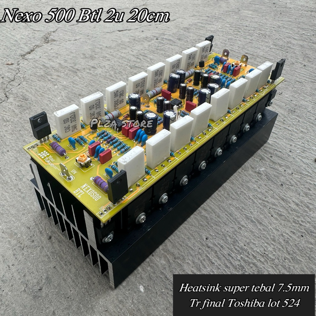 Driver power NEXO 500 BTL 2u 20cm fullset heatsink super tebal 8mm tr final 8set toshiba 524 origina