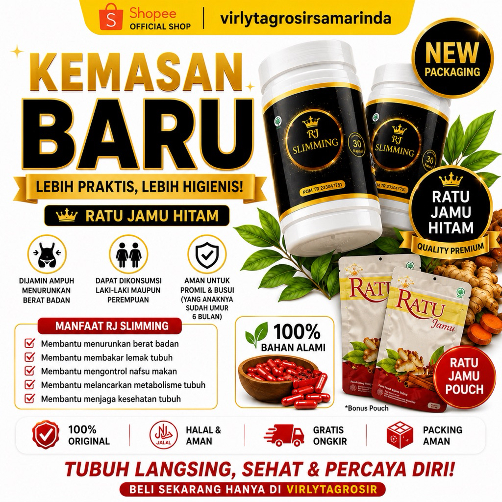 Ratu Jamu Reguler Pelangsing Original 100% ampuh