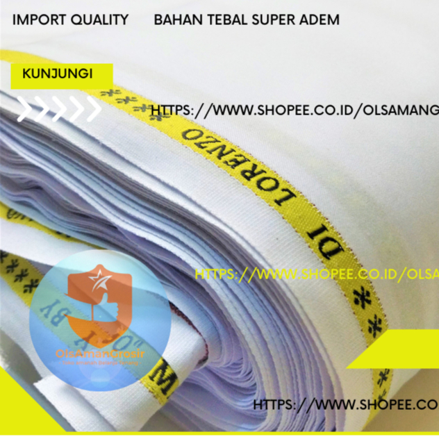 BAHAN KAIN SERAGAM PUTIH PDH/PNS/DOKTER/BIDAN HUGO BOSS ORIGINAL/DASAR KAIN PUTIH/KAIN PUTIH SERAGAM