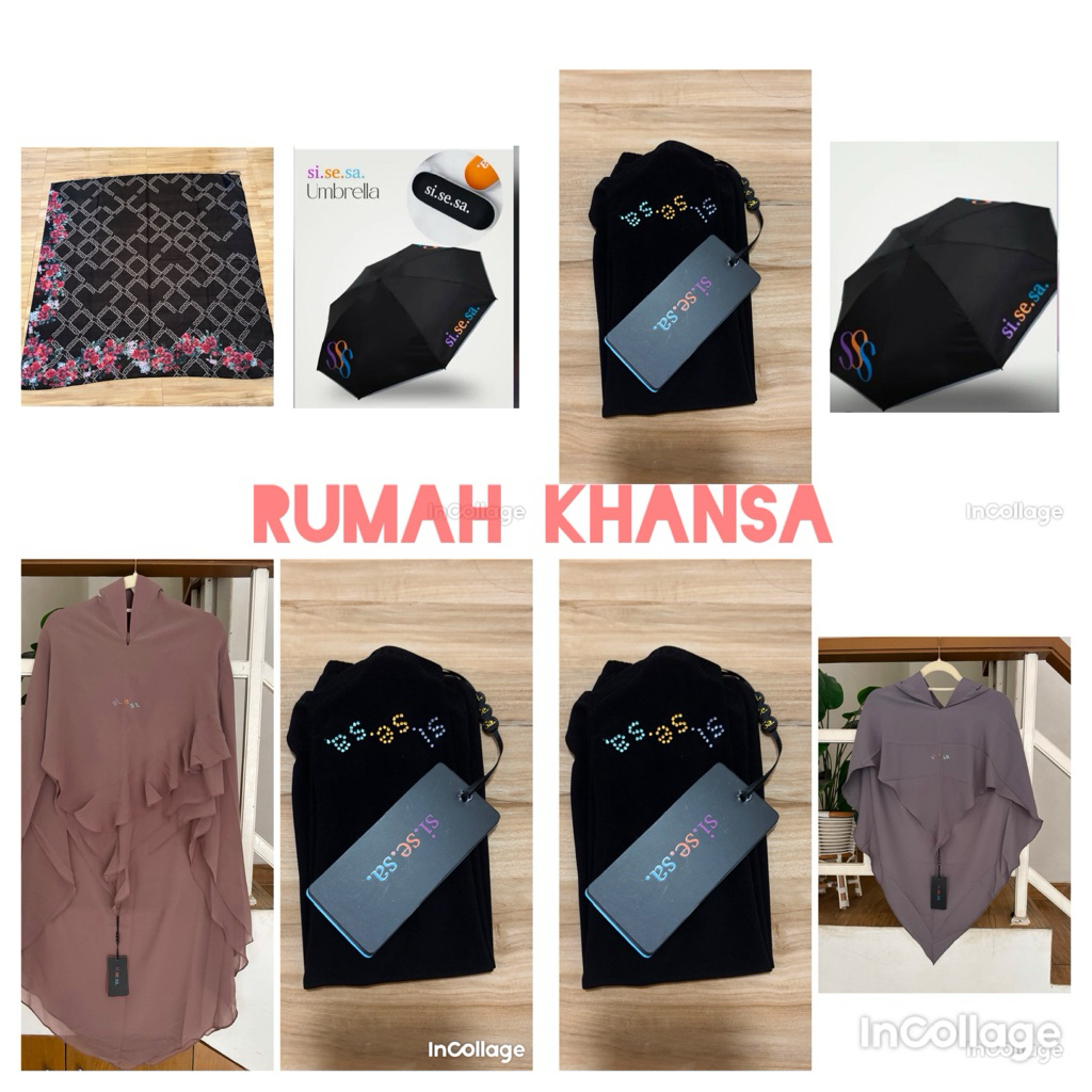 New With Tag paket hemat SISESA khimar+handsock black polos