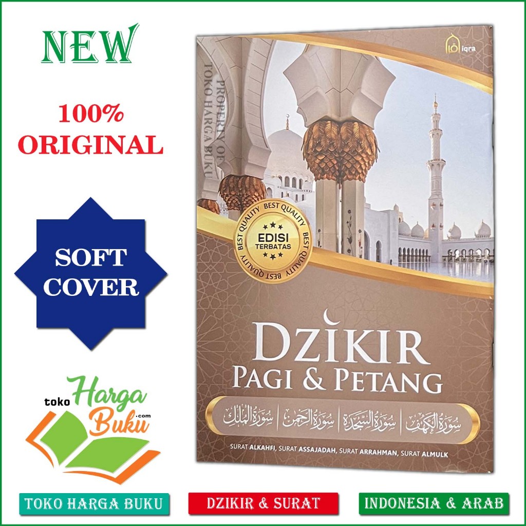 Foto Buku Dzikir Pagi & Petang ukuran B5 dan Ayat-Ayat Pilihan Original Edisi Terbatas - Iqro Production