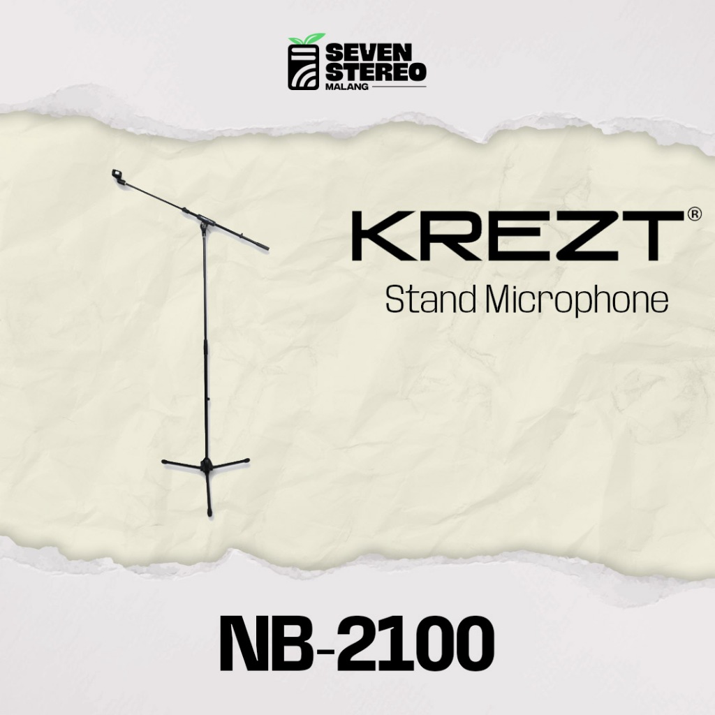 KREZT NB-2100 Black – Stand Microphone Full Metal Stand Mic NB2100 NB 2100 Peyangga Mic