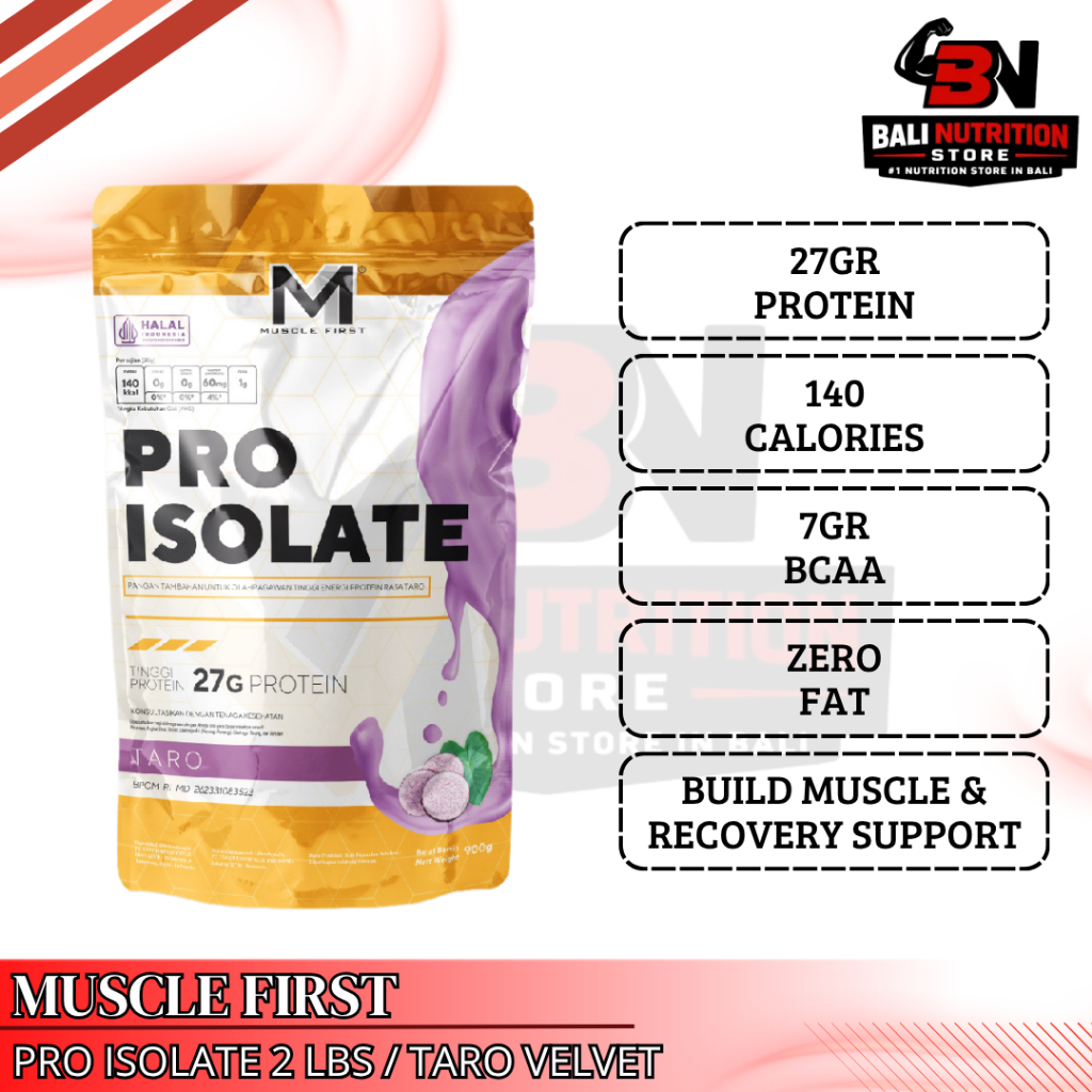 Muscle First PRO ISOLATE 2lb 2 Lbs 900gr Whey Protein Isolate WPI Susu Tinggi Protein Diet Lean Body