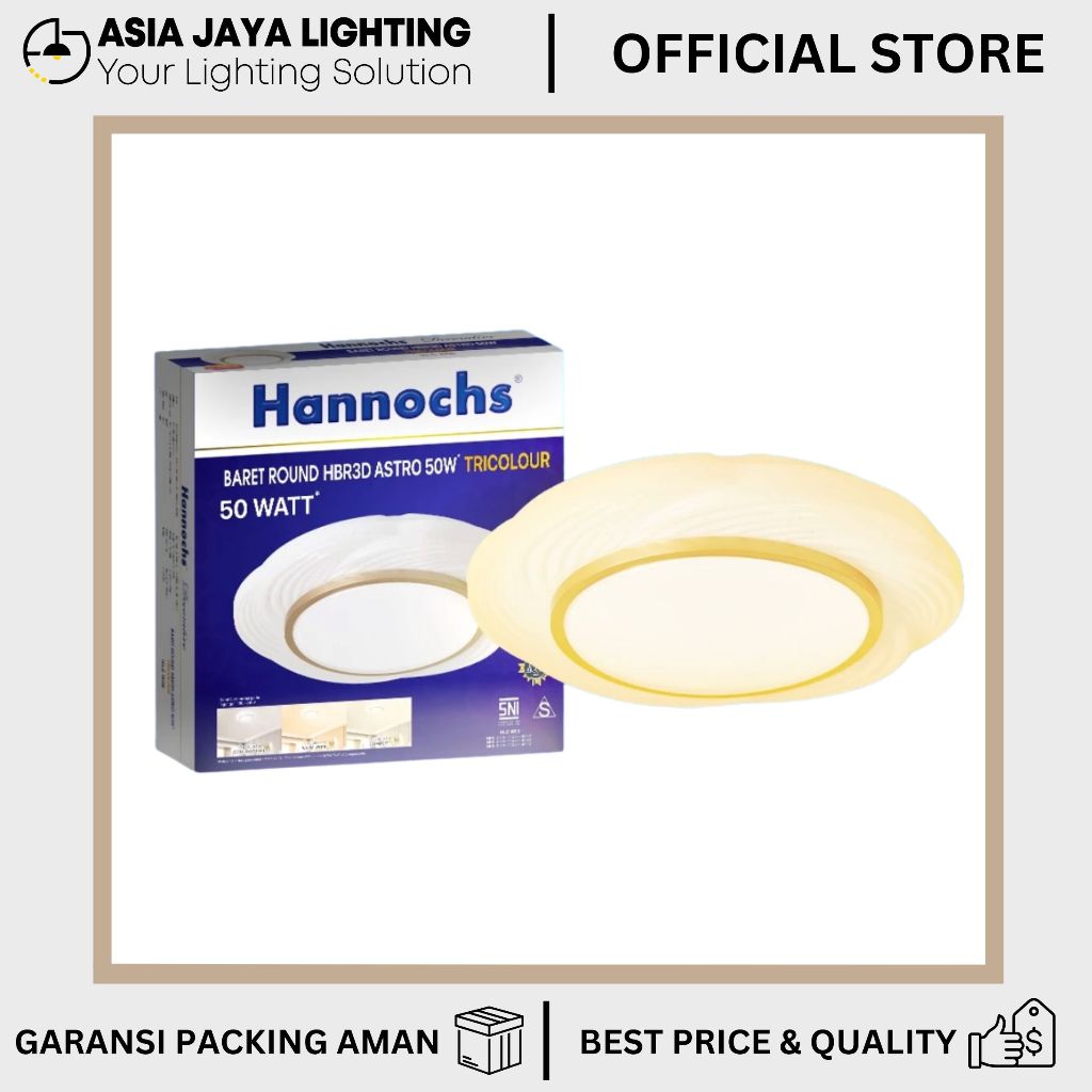 LAMPU PLAFON LED / CEILING LIGHT LED / MINIMALIS / MODERN / HIAS PLAFON HANNOCHS BARET HBR03 / HBR3D