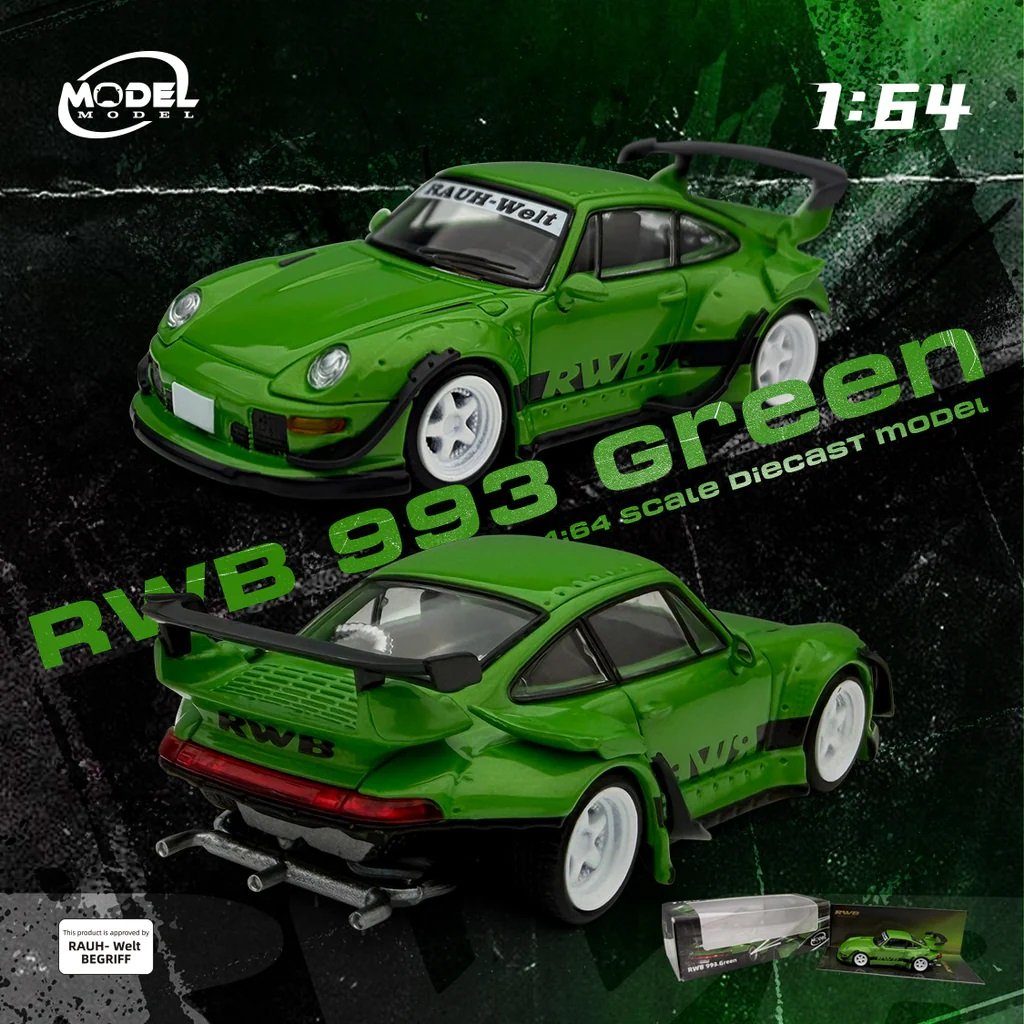 Model Model MM64 - RWB993 - 008 Green Porsche RWB 993 Green Hijau