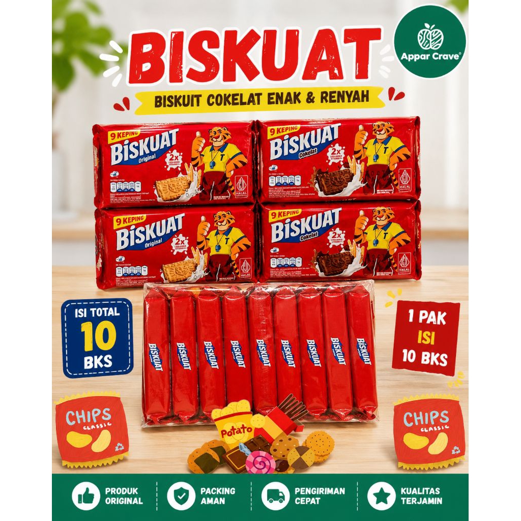 BISKUAT / Biskuat Original Cokelat Biskuit Gandum Sehat