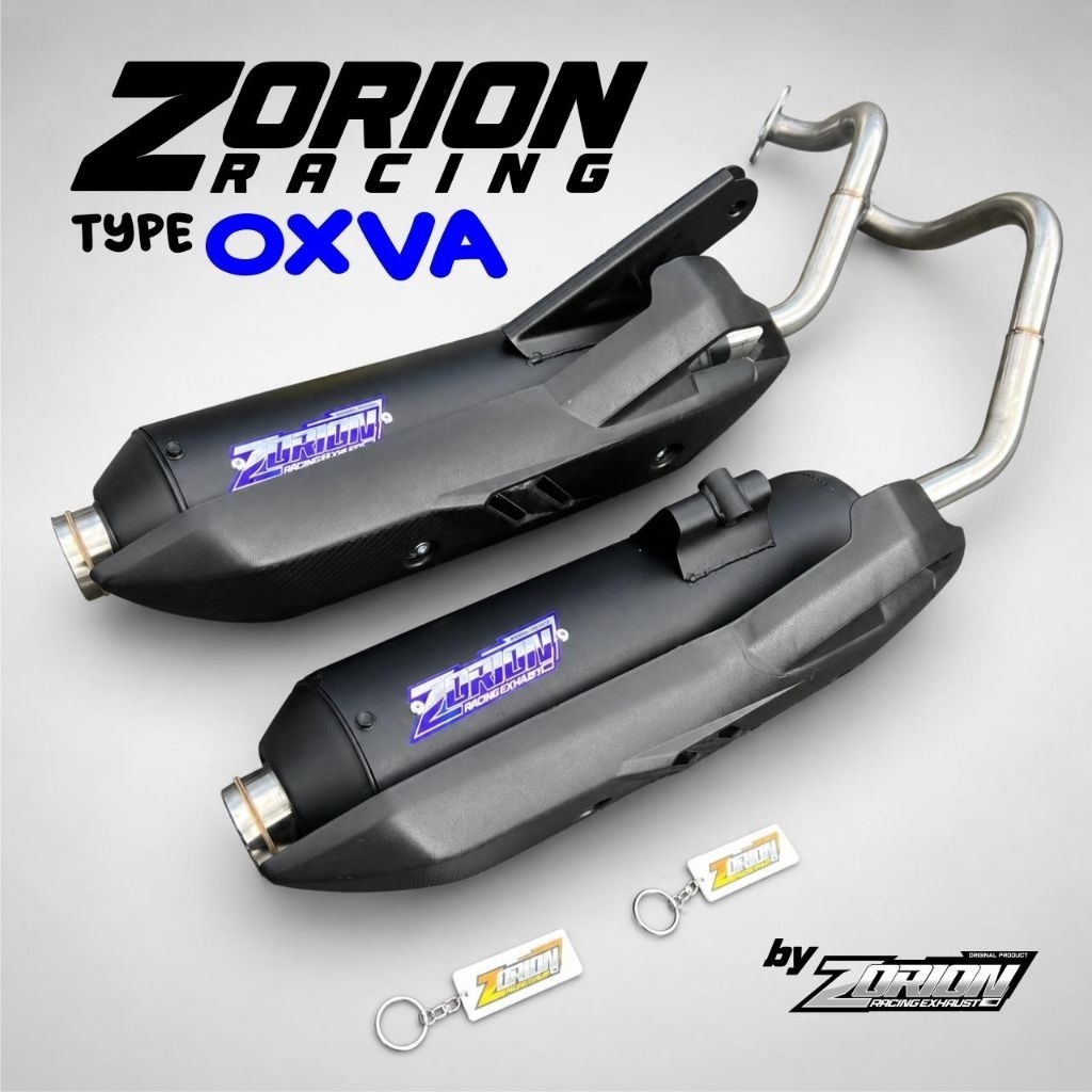KNALPOT ORIGINAL ZORION TIPE OXVA IN 28 OUT 38 SUARA BASS ADEM PNP BEAT MIO VARIO SCOOPY DLL