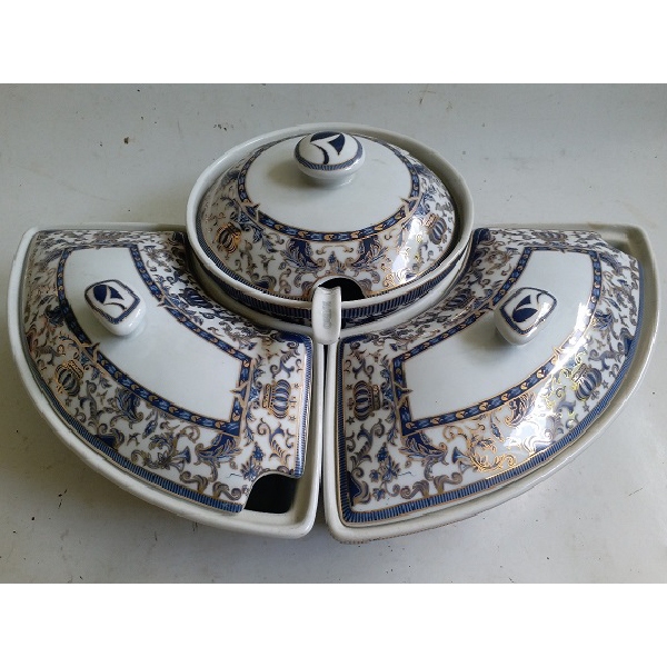 1 set Vintage Antik Lodor /  mangkok soup /  basi sayur VICENZA ITALY DESIGN SHAPPHIRE