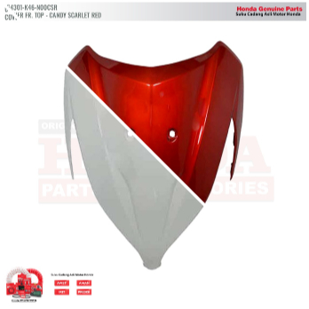 Cover Depan Atas Honda Vario 110 FI - 64301K46N00CSR - 64301K46N00PFW - COVER FR. TOP CANDY SCARLET 