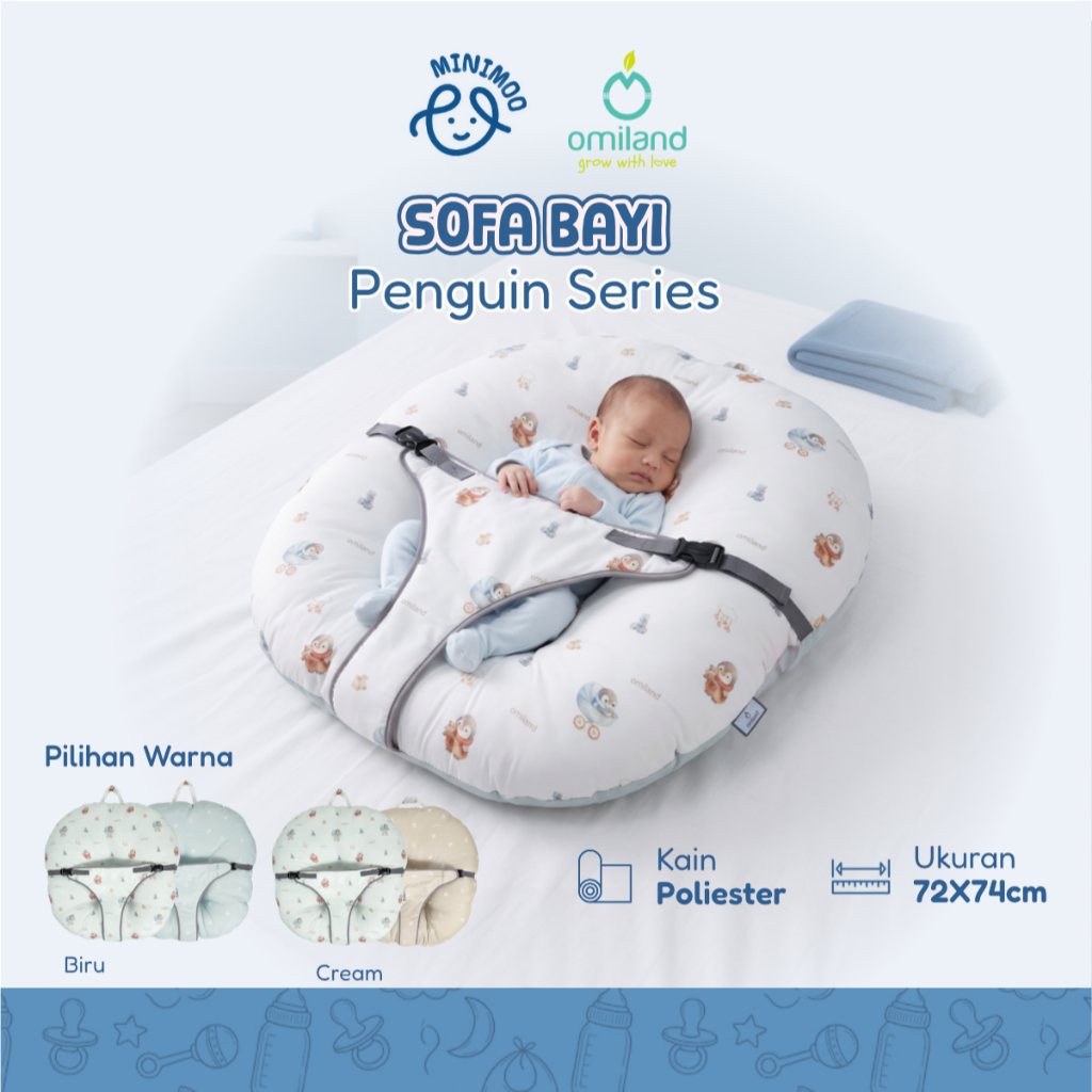 Omiland - Sofa Bayi dengan Safety Belt Baby Penguin Series Original
