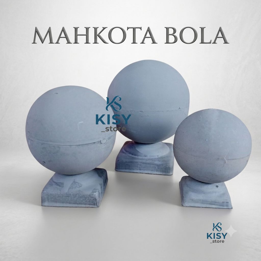Mahkota Bola Plat Besi Holo Ornamen Aksesoris Pagar Besi
