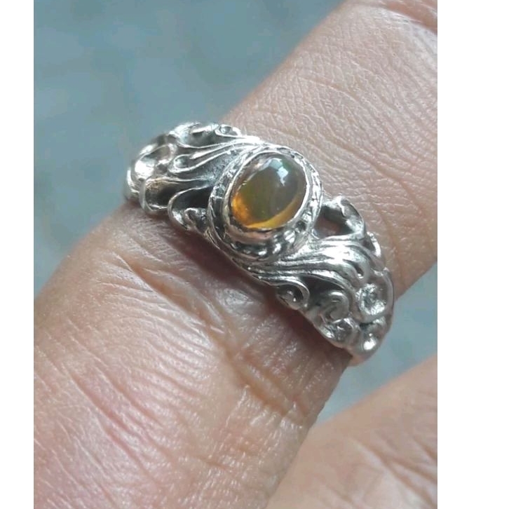natural kalimaya ring ukir bali