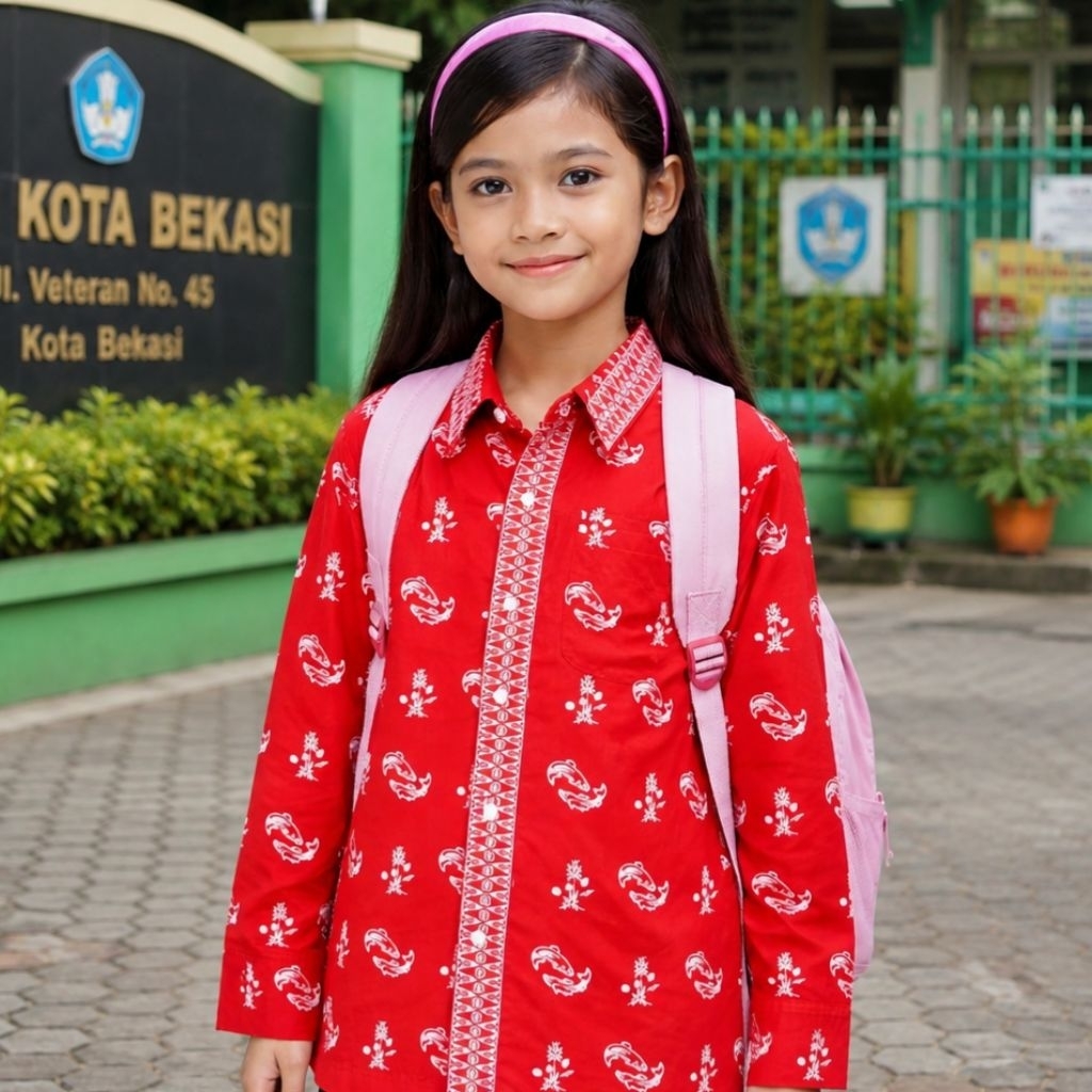 SERAGAM BATIK SD KOTA BEKASI LENGAN PANJANG