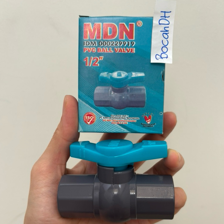 MDN - BALLVALVE PVC 1/2" / BALL VALVE 1/2  STOP KRAN PLASTIK 1/2