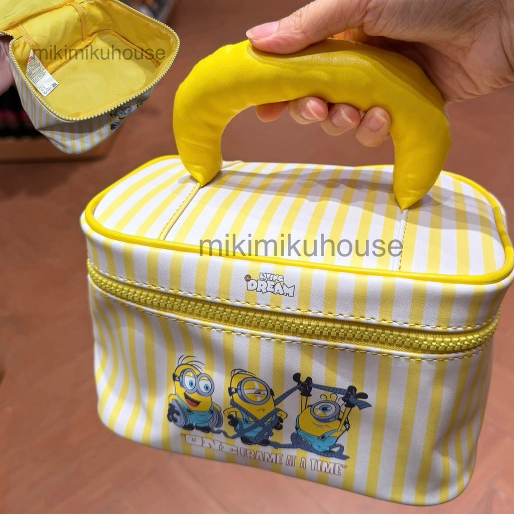 MINISO MINIONS COSMETIC BAG MINION POUCH MAKEUP TAS MAKE UP MINIONS TRAVEL BAG TRAVELING READY STOCK