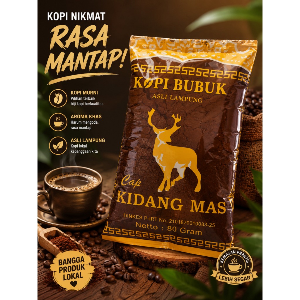 KOPI LAMPUNG ASLI CAP KIDANG MAS
