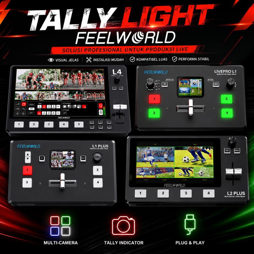 Tally Light FEELWORLD L1, L1 PLUS, L2 PLUS, L4