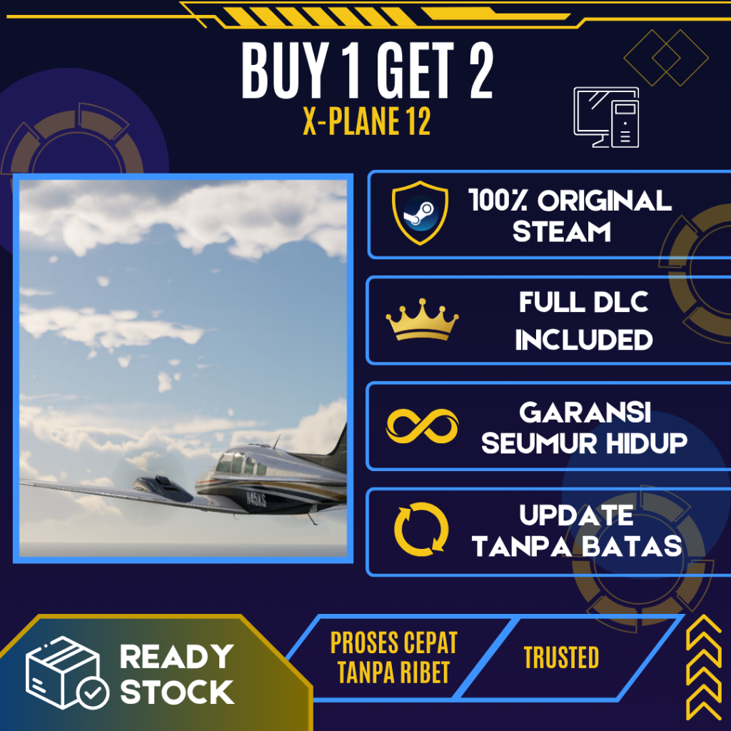 X-Plane 12 Original - Game PC Flight Simulator Pesawat