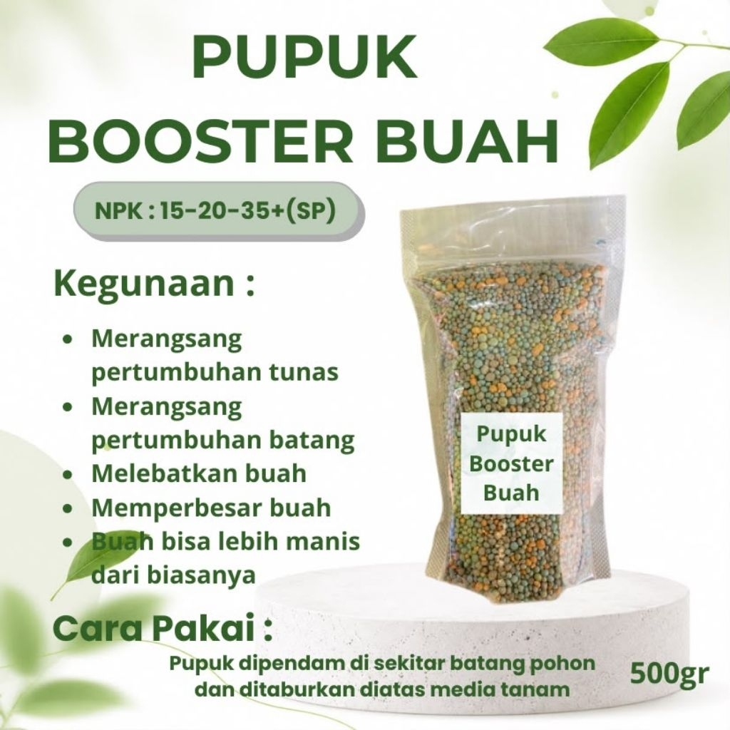 pupuk npk booster aneka buah 500 gram-pupuk pembungaan dan pembuahan