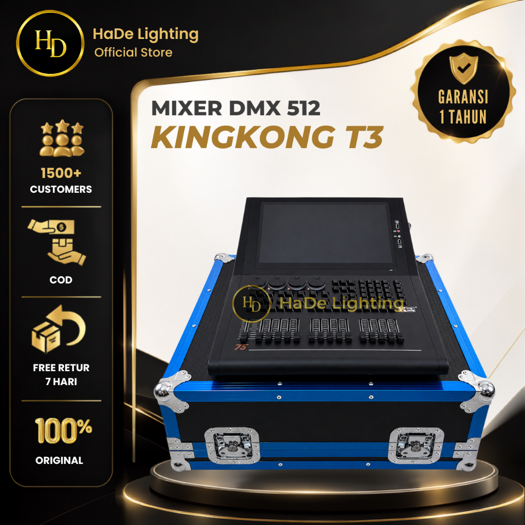 Mixer Kingkong T3 DMX 512 - Mixer Lighting Kingkong T3 Lighting Controller  Free Hardcase