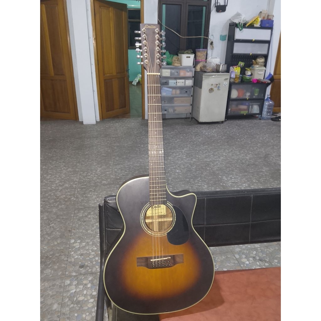 gitar akustik elektrik delta 12senar original