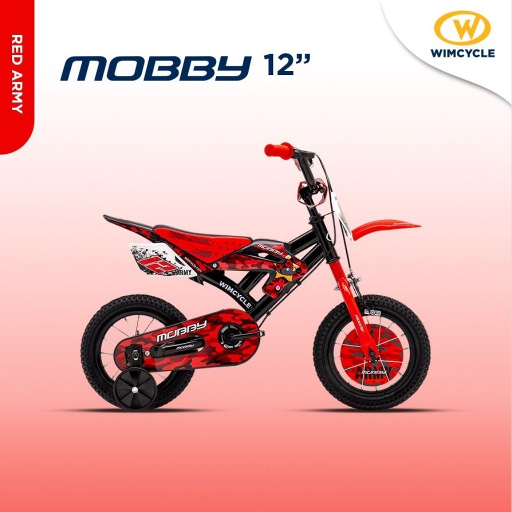 SEPEDA TRAIL WIMCYCLE 12 BMX MOBBY 3-6tahun