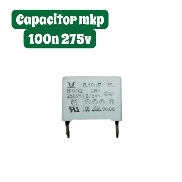 Capasitor MKP 100n/275V - Kapasitor MKP Putih Berkapasitas Tinggi