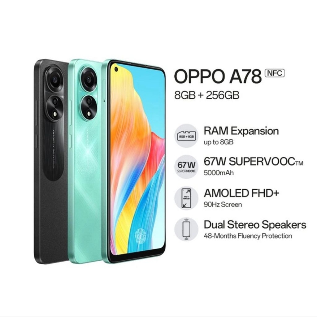 HP OPPO A78 4G 8/256GB OPPO A78 4G RAM 8GB ROM 256GB RESMI