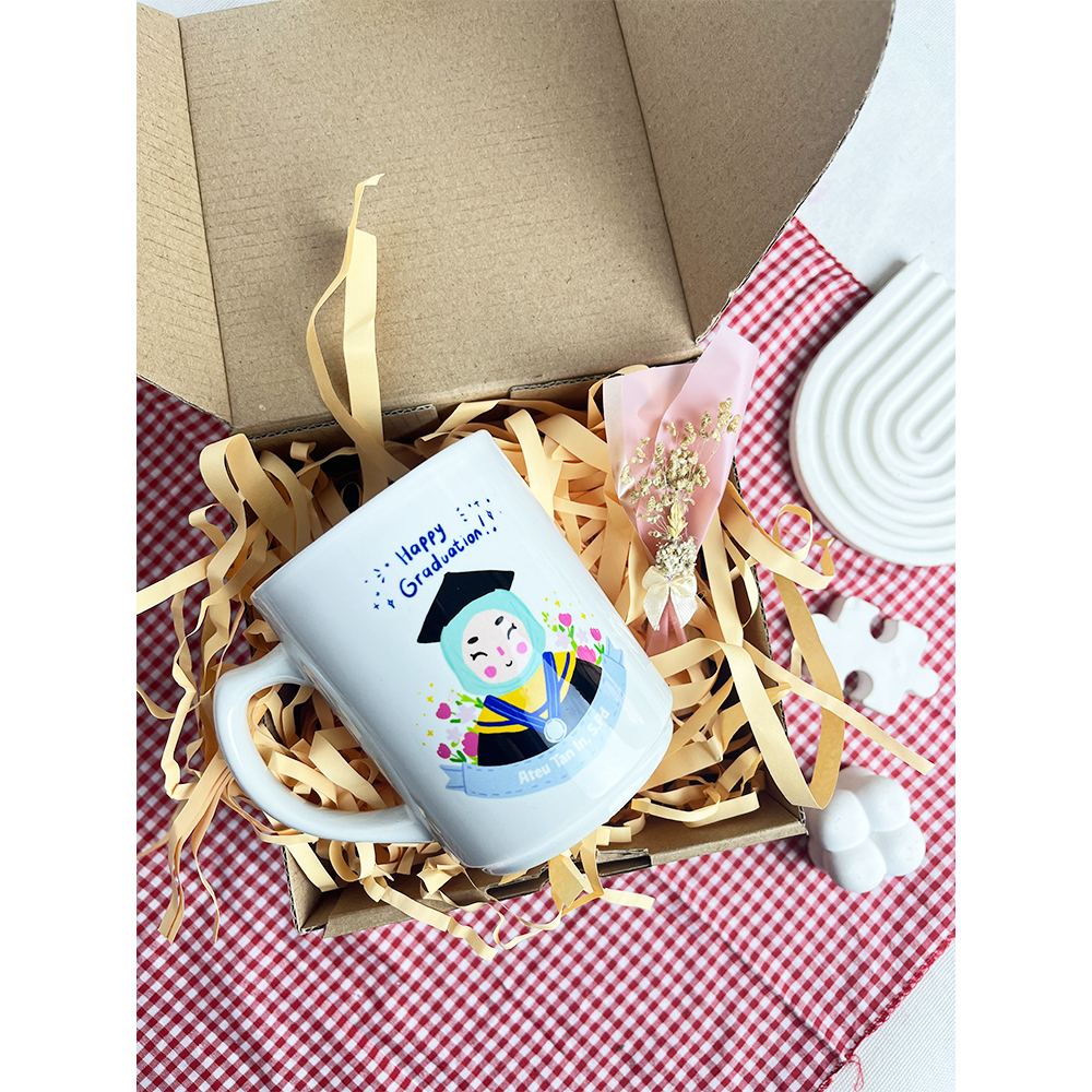 HAMPERS MUG / MUG CUSTOM / HAMPERS WISUDA / KADO WISUDA / MUG CUSTOM GRADUATION / MUG CUSTOM STANDAR