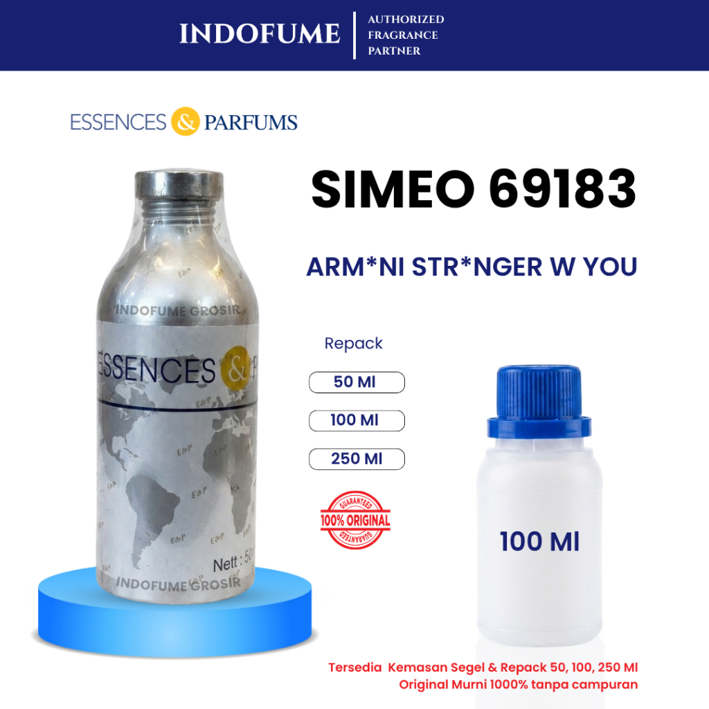 REPACK | SIMEO 69183 - ESSENCES & PARFUMS  | Bibit Parfum | Botol Parfum | Indofume Grosir Pekanbaru