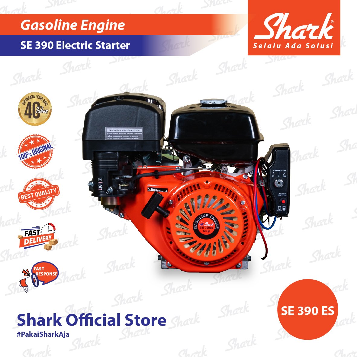 Gasoline Engine SHARK SE390ES 13 HP Electric Starter