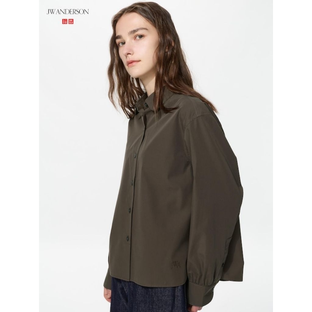 UNIQLO Kemeja Katun Lengan Volume Lengan Panjang JWA JW Anderson ORIGINAL