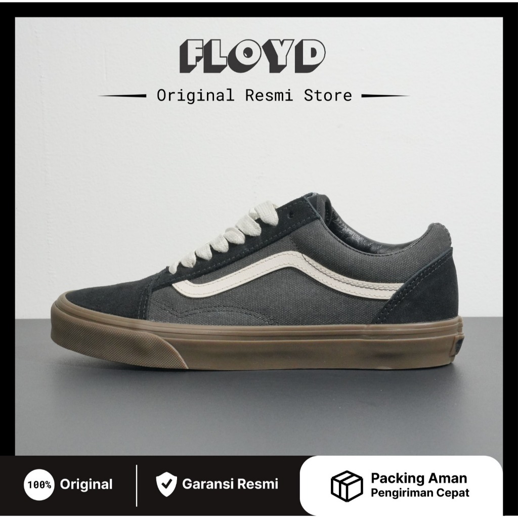 Vans Oldskool Heavy Canvas Black Gum Resmi Store Original