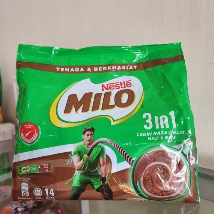 milo 3in1 14 sachet ori malaysia