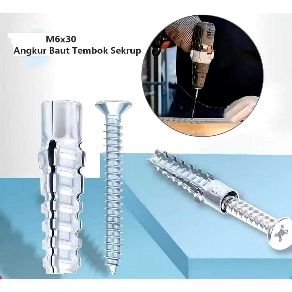 Angkur Baut Tembok Sekrup Wall Anchor Tembok Sekrup Dinding Tembok Angkur