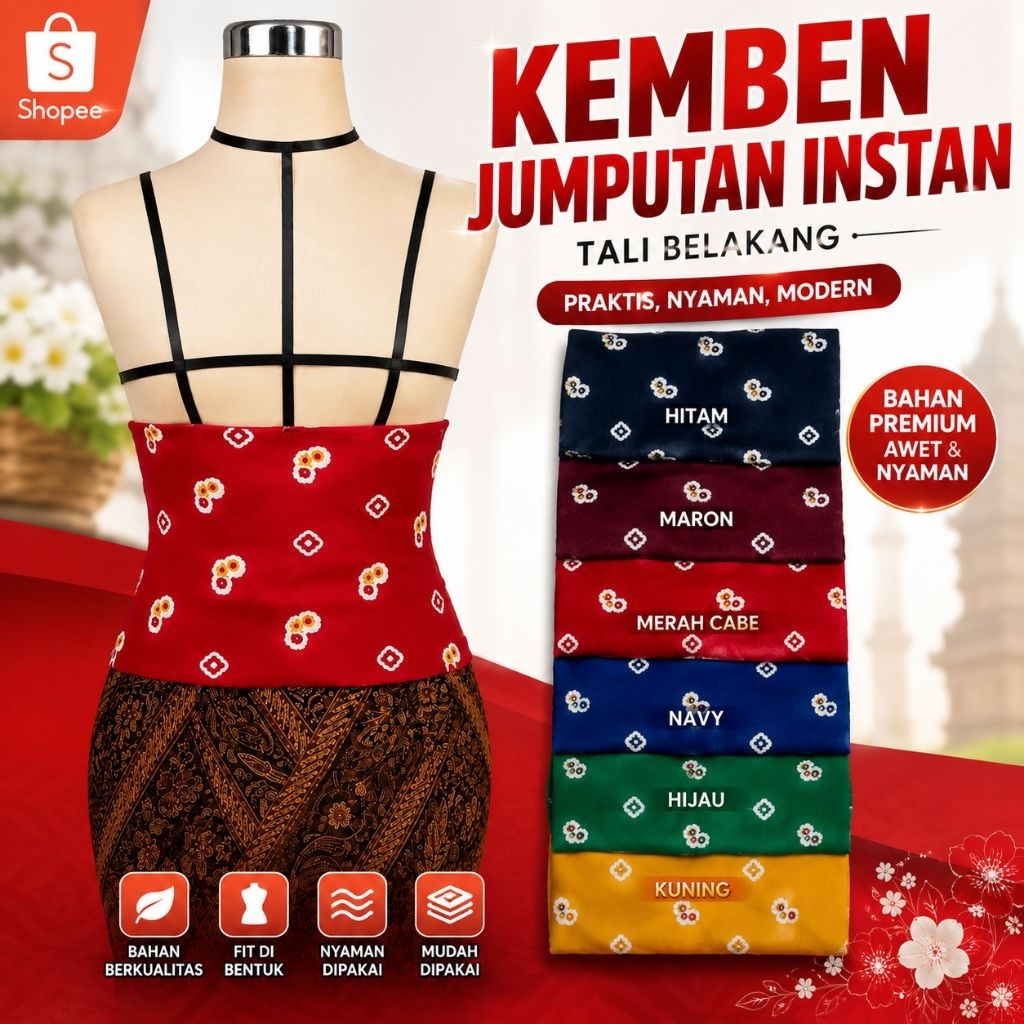 angkin kebaya jumputan instan / angkin jumputan / angkin instan kebaya