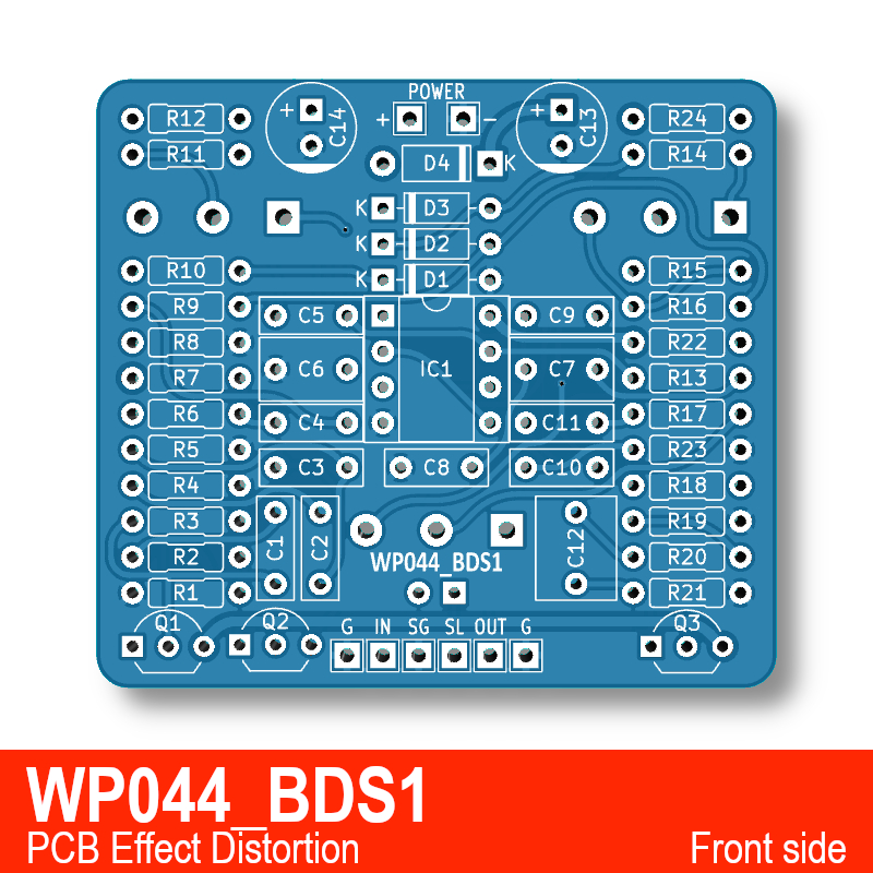 PCB Efek Distorsi | WP044_BDS1 based on Boss DS-1 Distortion 1590B