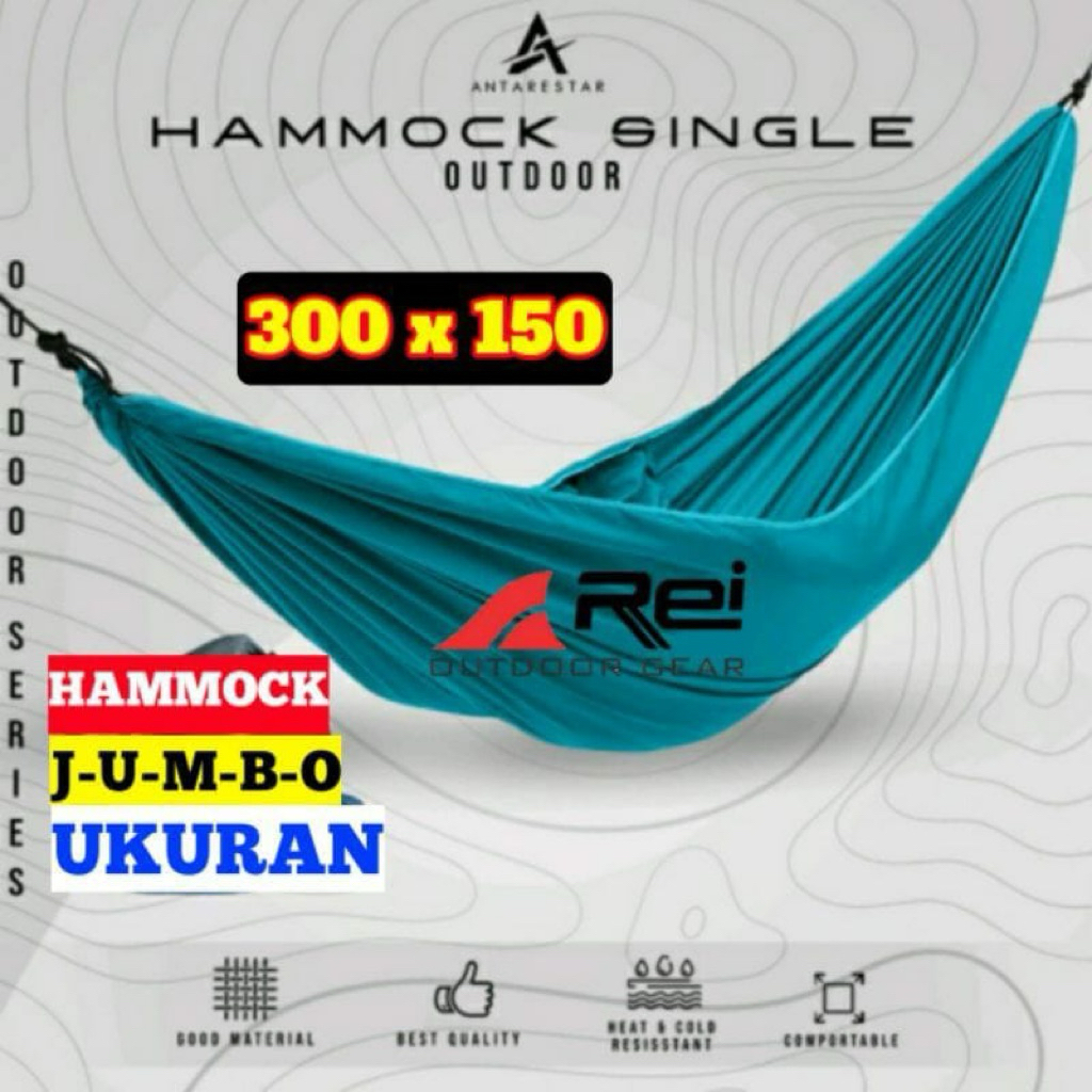 { AREI ORIGINAL } Produk Wap outdoor. hammock jumbo. ayunan campping. beban max 200kg. makassar. out