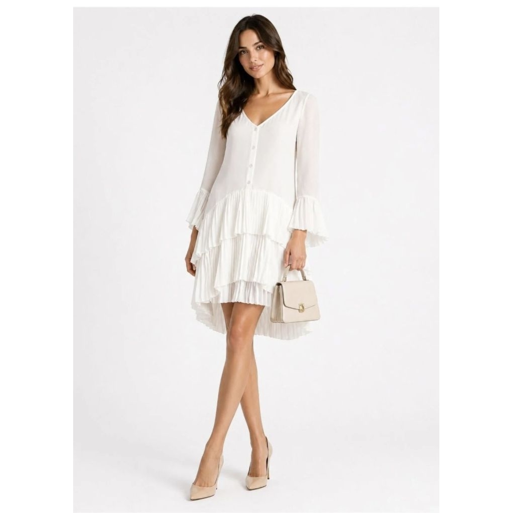 Gaun mini putih Brand ZARA