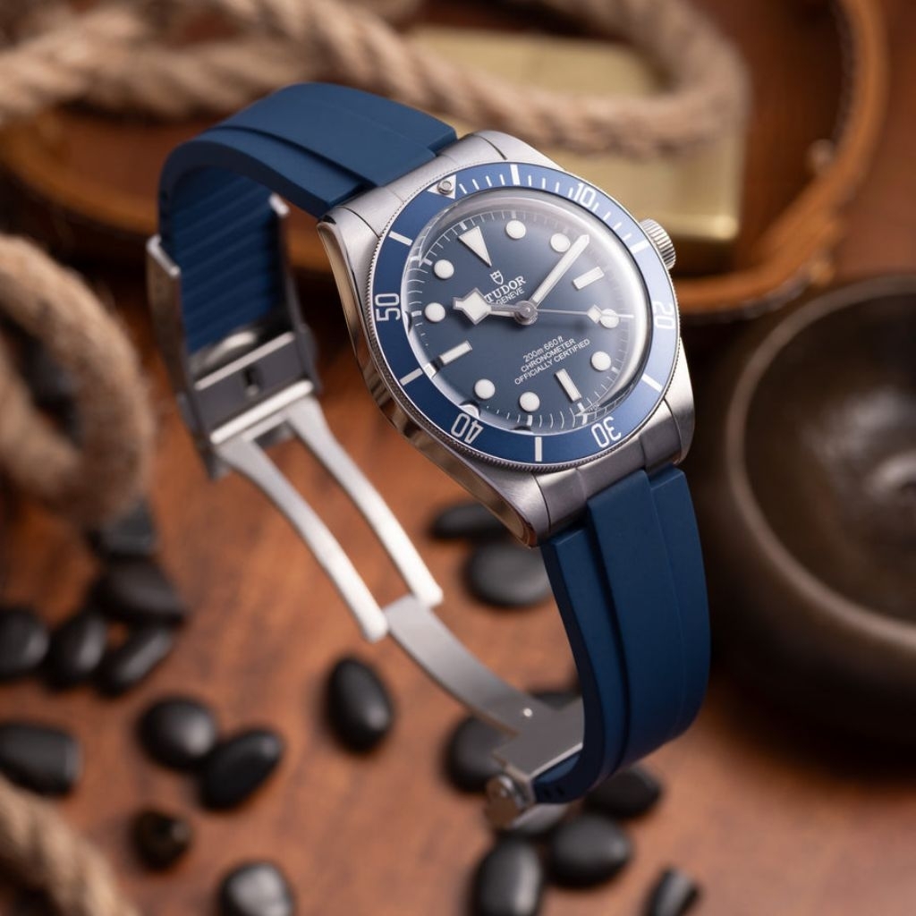 Endlink Strap rubber fkm Tudor Blackbay 58 Blue