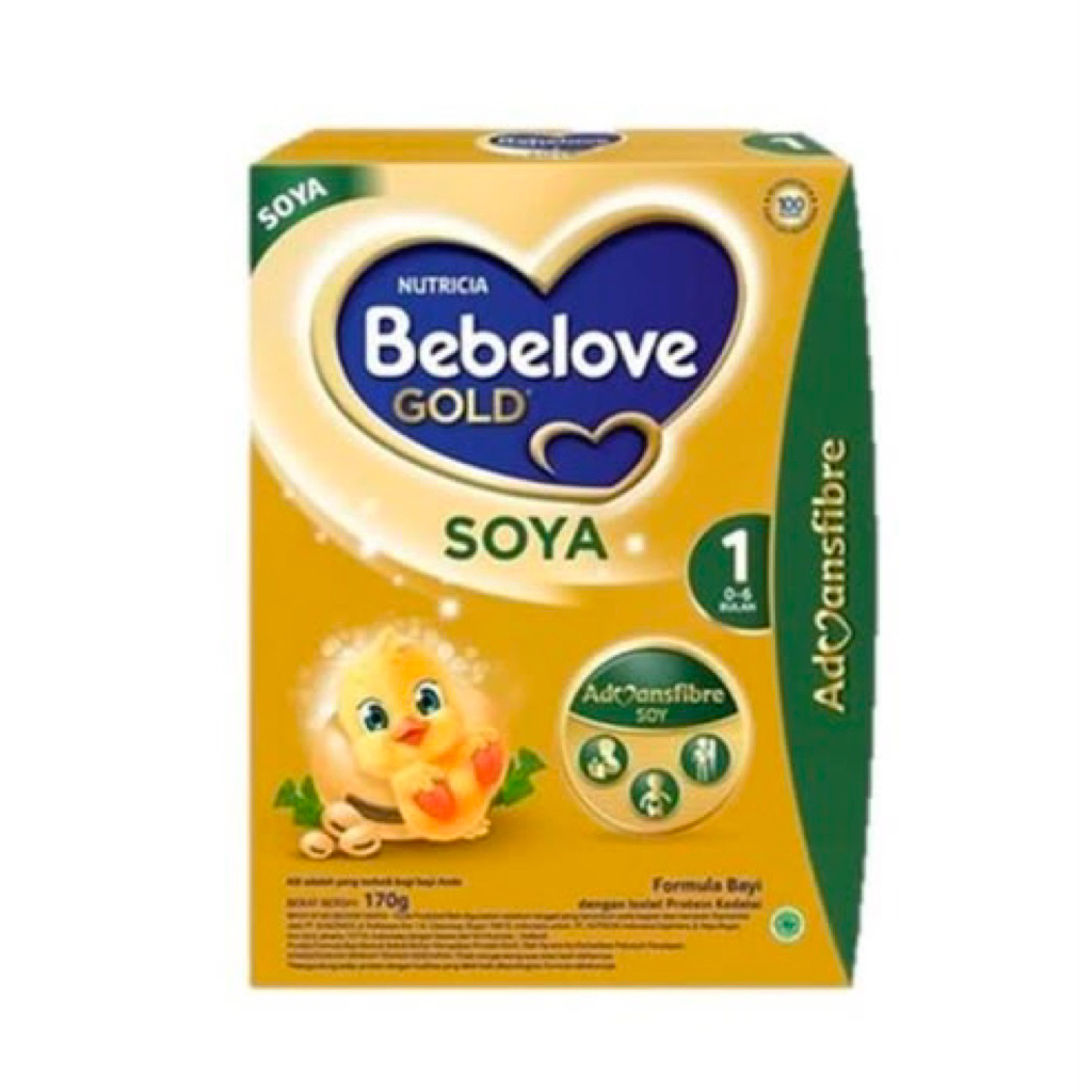 Bebelove Gold Soya 1 - Formula Soya Bayi Bubuk 170 Gram dengan Isolat Protein Kedelai