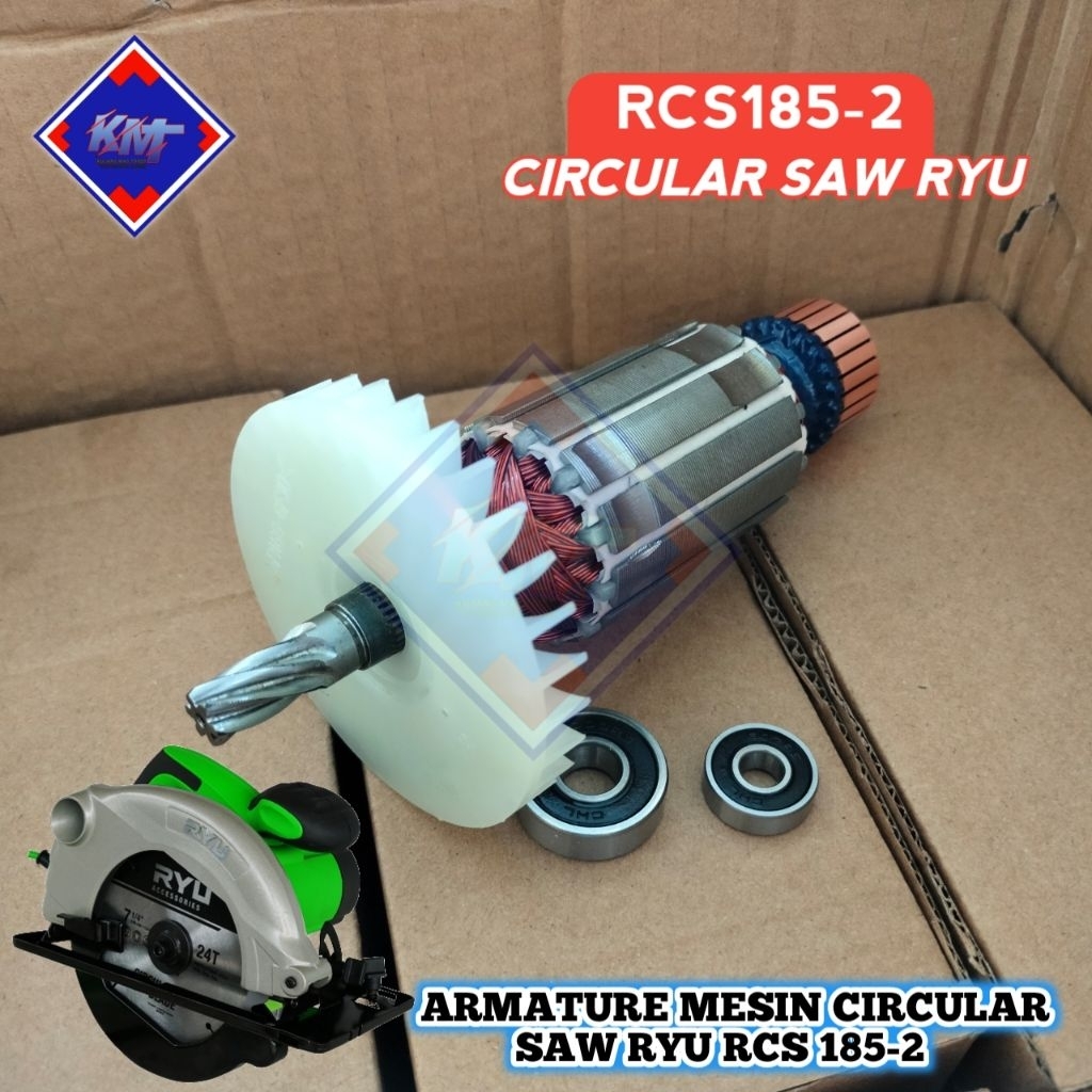 ARMATURE RYU RCS185-2 MESIN CIRCULAR SAW RYU ANGKER SIRKEL RCS185-2 RYU ORISINIL ROTOR RCS185-2