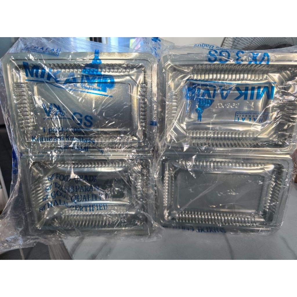 VIP Plastik mika makanan transparant VX 4 GS, VX 3 GS - ukuran 3A dan 4A