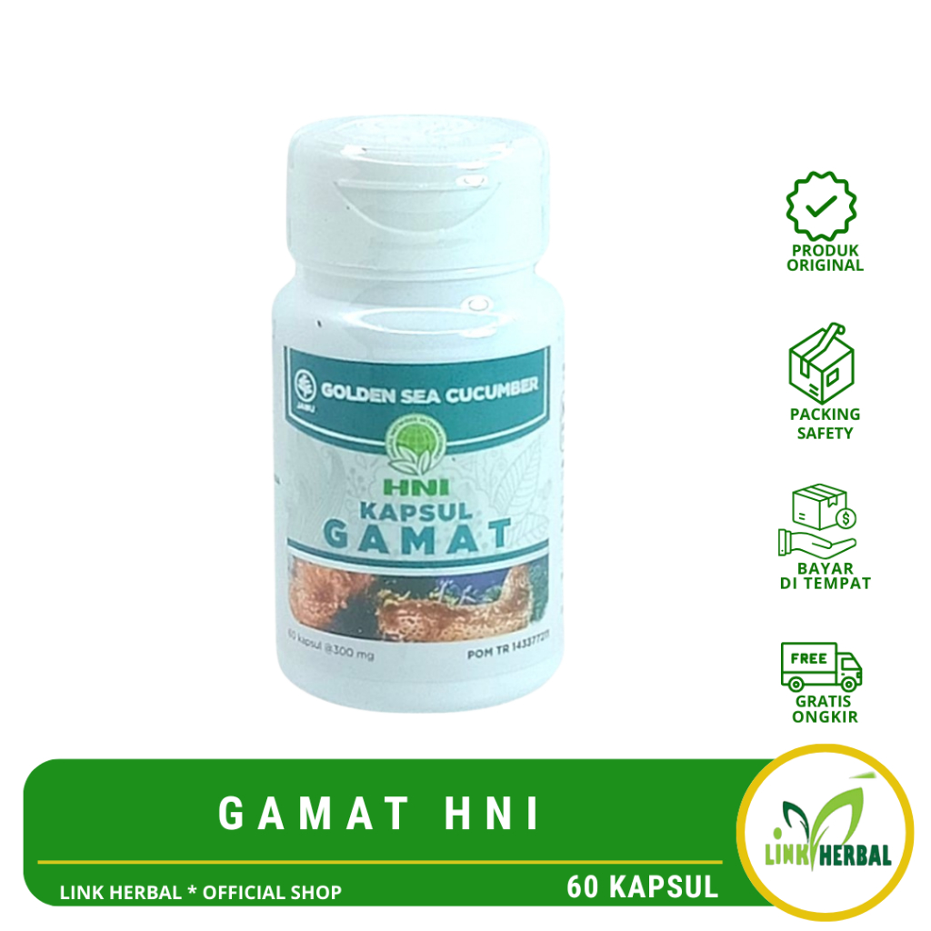 Gamat HNI 60 Kapsul | Gamat Emas Golden Sea Cucumber