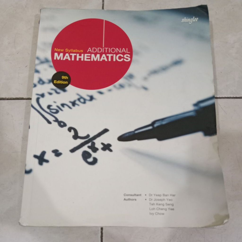 New Syllabus Additional Mathematics 9th Edition Textbook